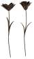 Preview: Wunderschönes 2er Set Gartenstecker Blume braun